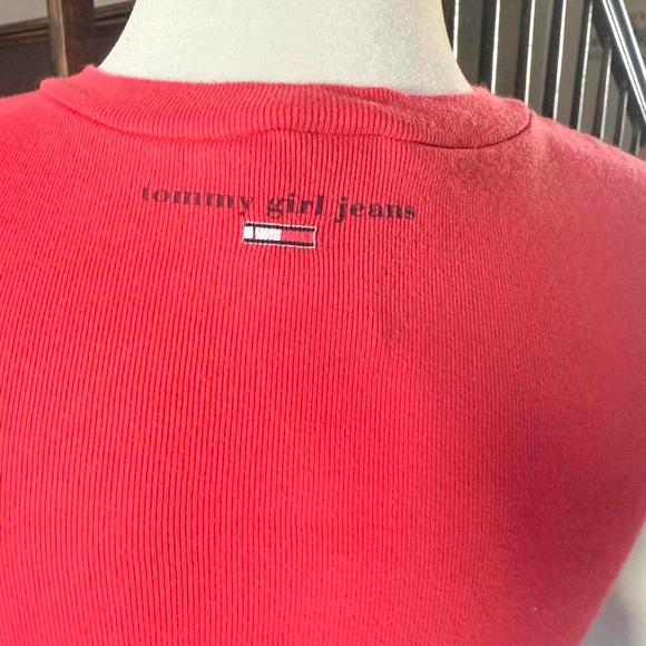 Vintage Y2K Tommy Girl Jeans Red T shirt - Picture 4 of 6